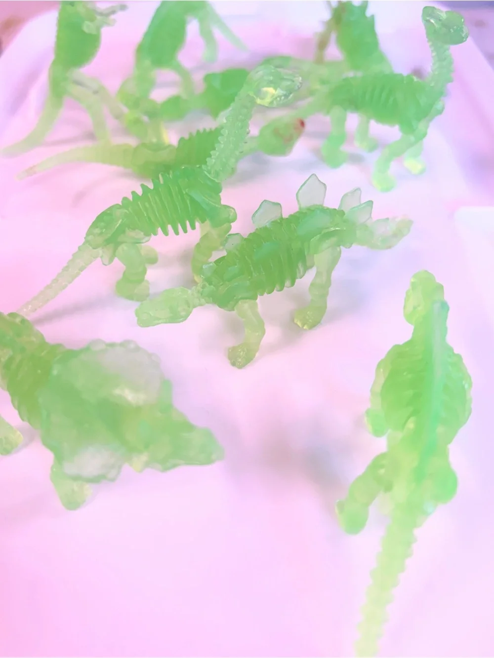 Green Glow Dinosaur Skeleton Toys for Reptile Enrichment